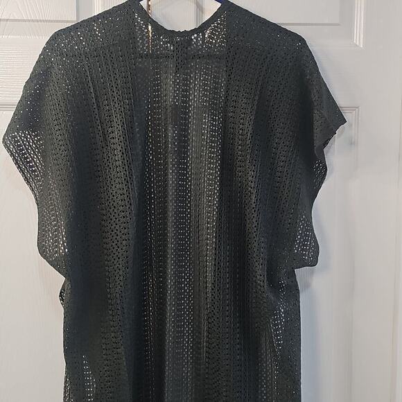 Steve Madden Open Coverup Vest Crochet Olive One Size NEW - Picture 12 of 15